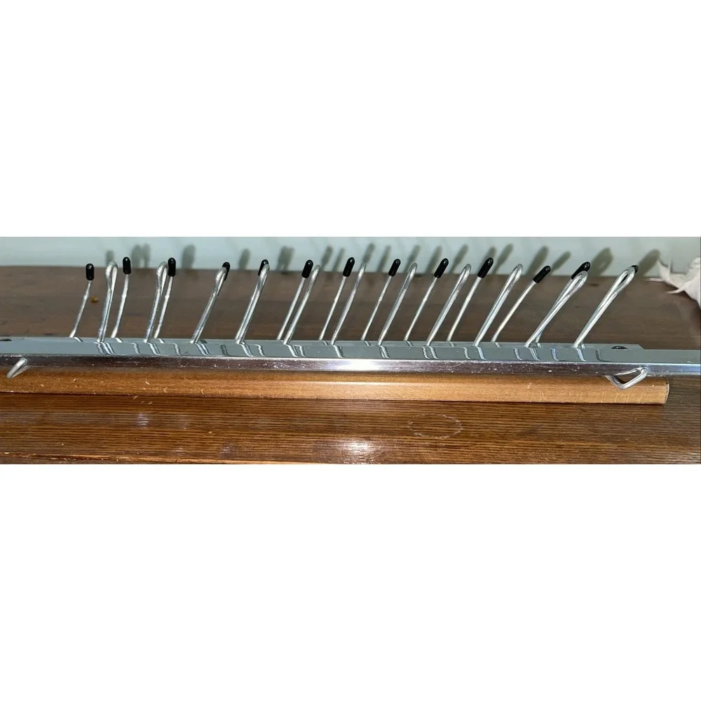 Vintage 1950's FOLDING Wall NECKTIE TIE RACK HOLDER Belts Scarves 24 HOOKS Retro
